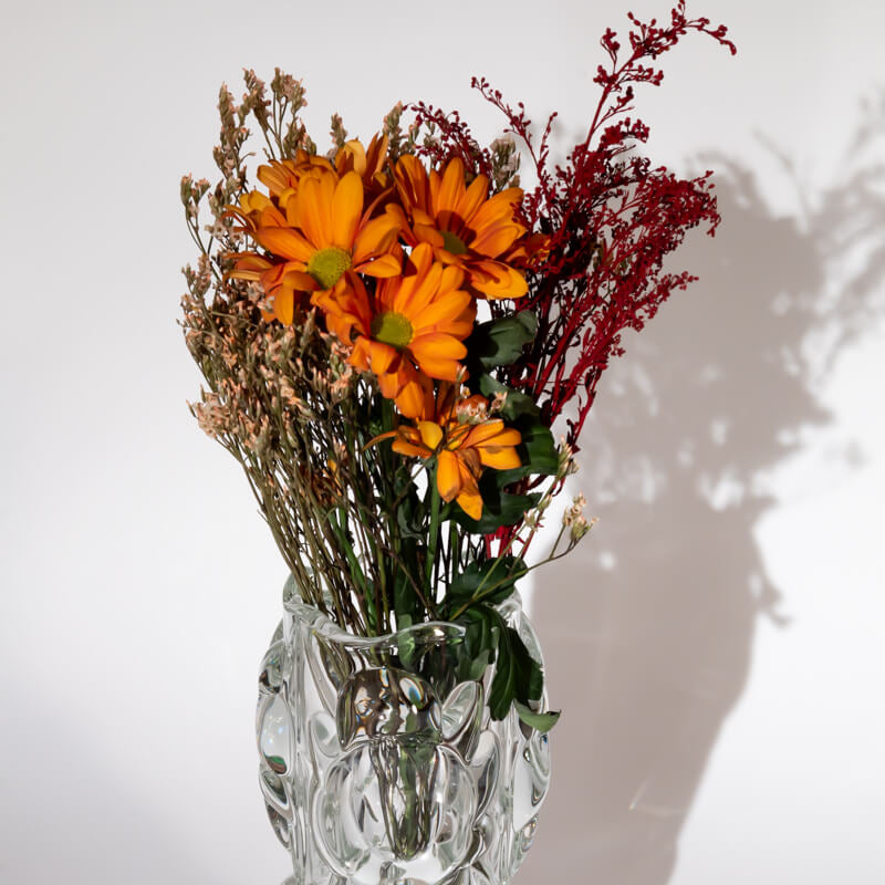 Rare Vintage Czech Glass Vase, Frantisek Peceny for Hermanova Hut