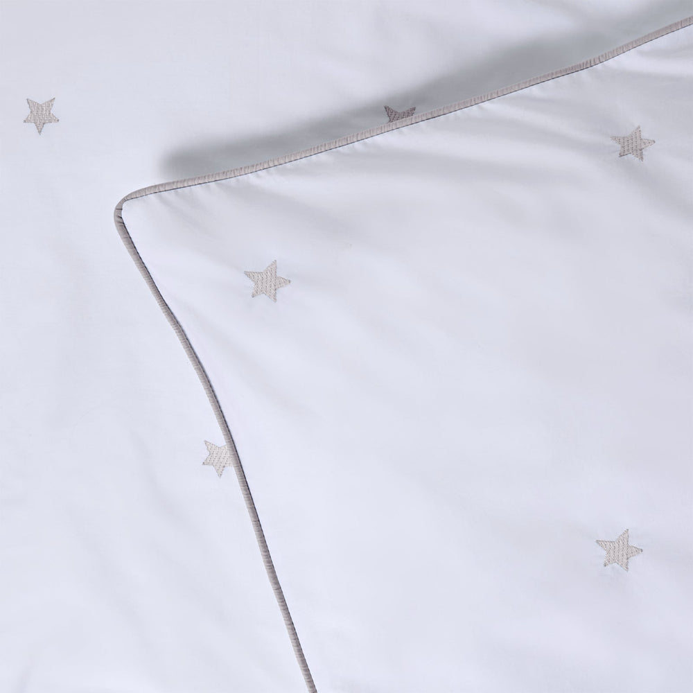 Luxury Organic Pebble Grey Amongst The Stars Pillowcases