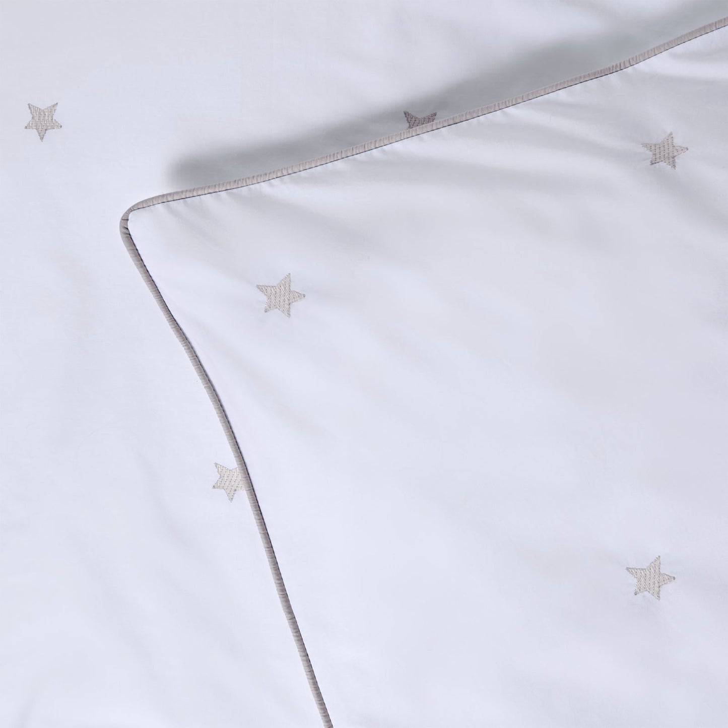 Luxury Organic Pebble Grey Amongst The Stars Pillowcases