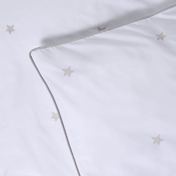 Luxury Organic Pebble Grey Amongst The Stars Pillowcases