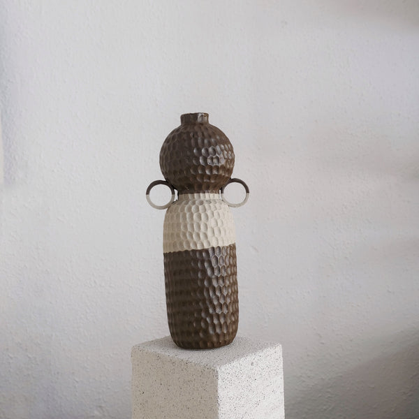 Alma-May - Carved Stoneware Vase - Magdalena Clay