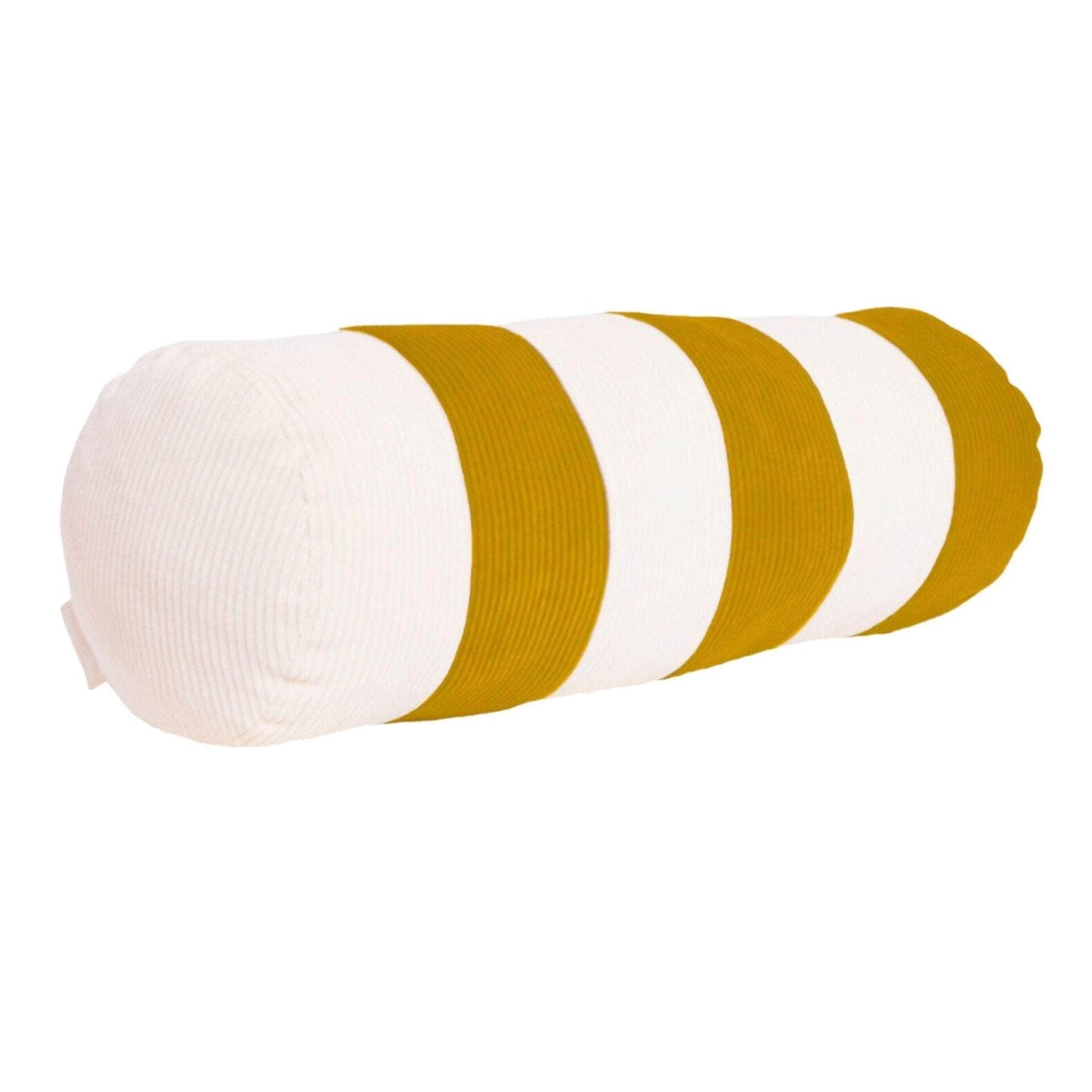 Le Cylindre - Corduroy Stripe Bolster Ochre/Chalk