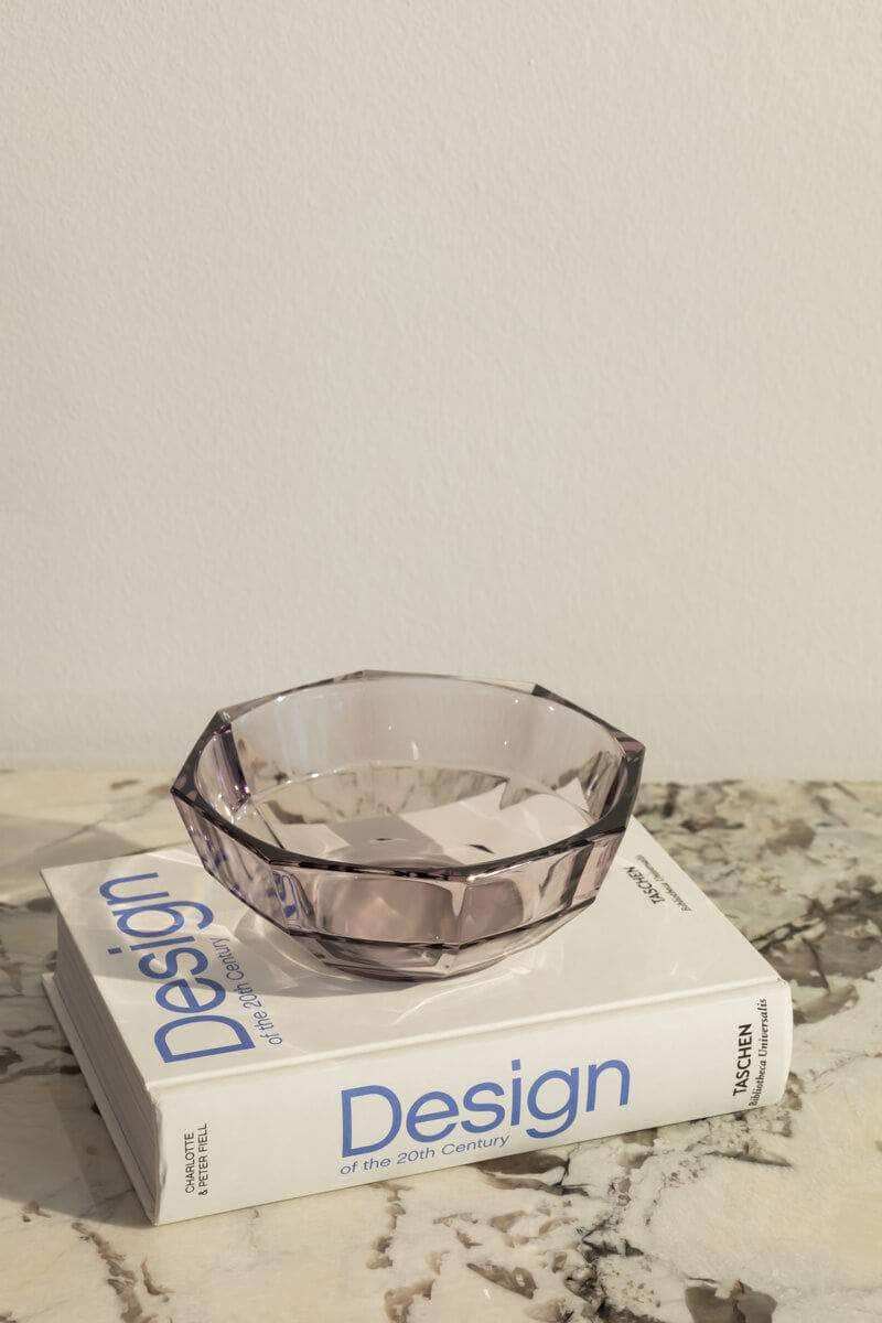 Vintage Colourful Faceted Glass Bowl