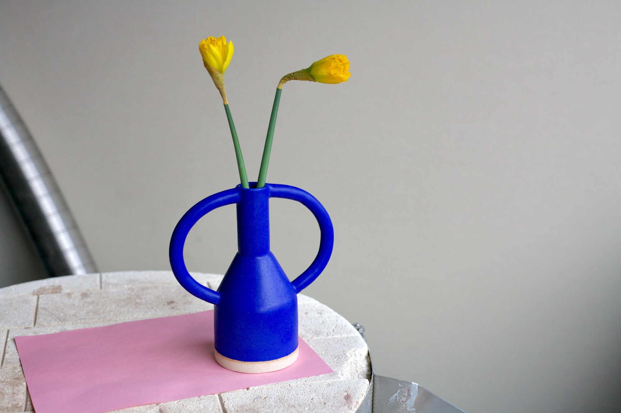 Jug Eared Vase in the Boldest Blue