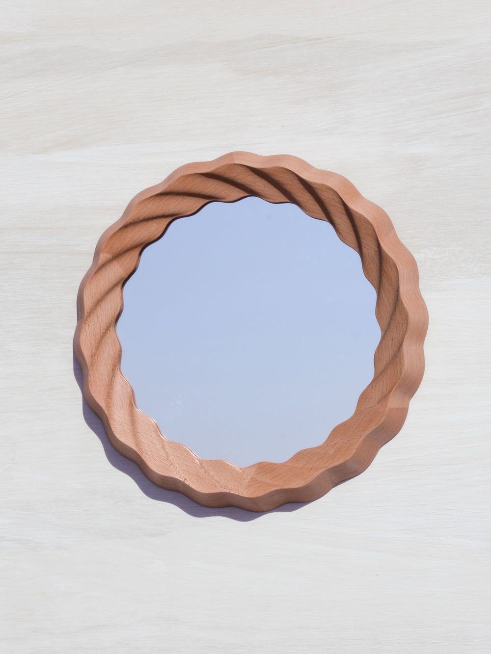 Kruller Porthole Mirror - Beech
