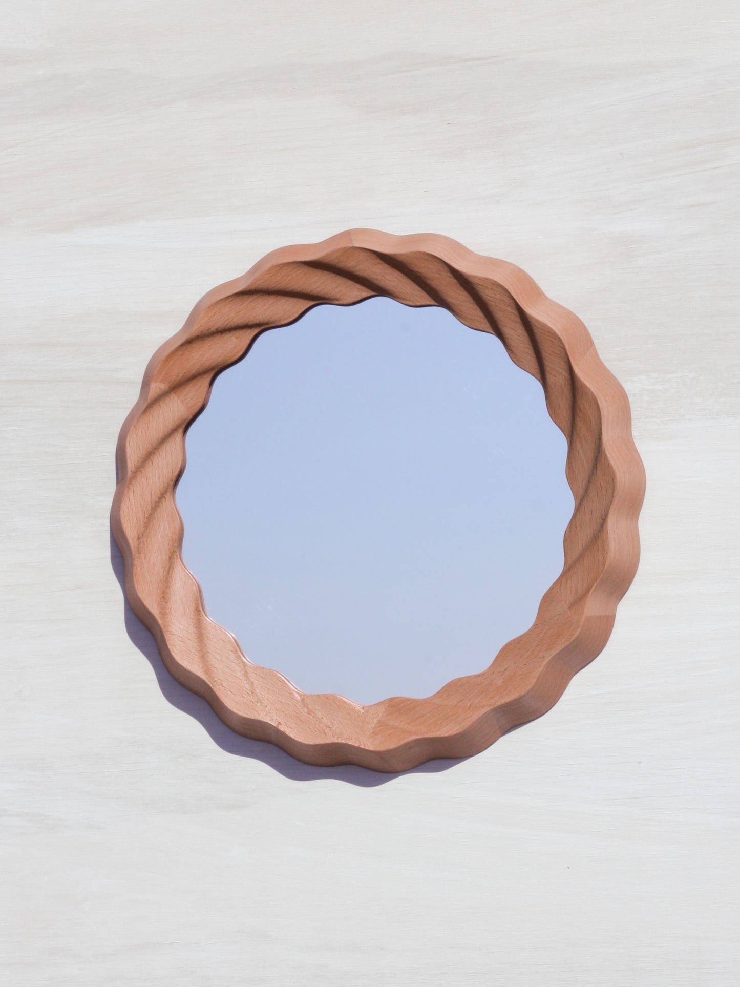 Kruller Porthole Mirror - Beech