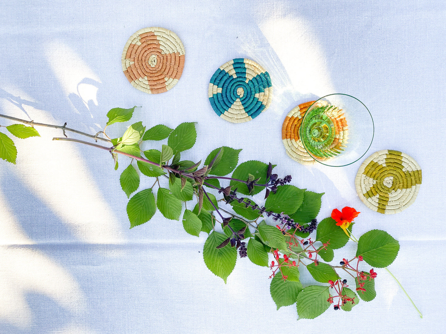 Plumeria Coasters from Uganda
