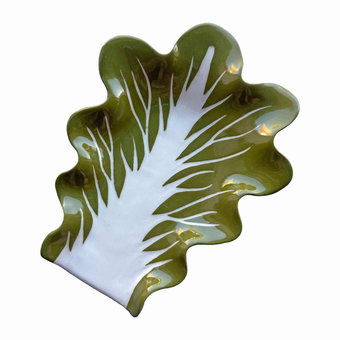 Radicchio Leaf Spoon Rest - Light Green