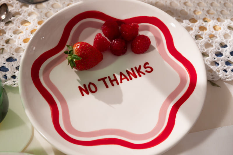 No Thanks Dessert Plate