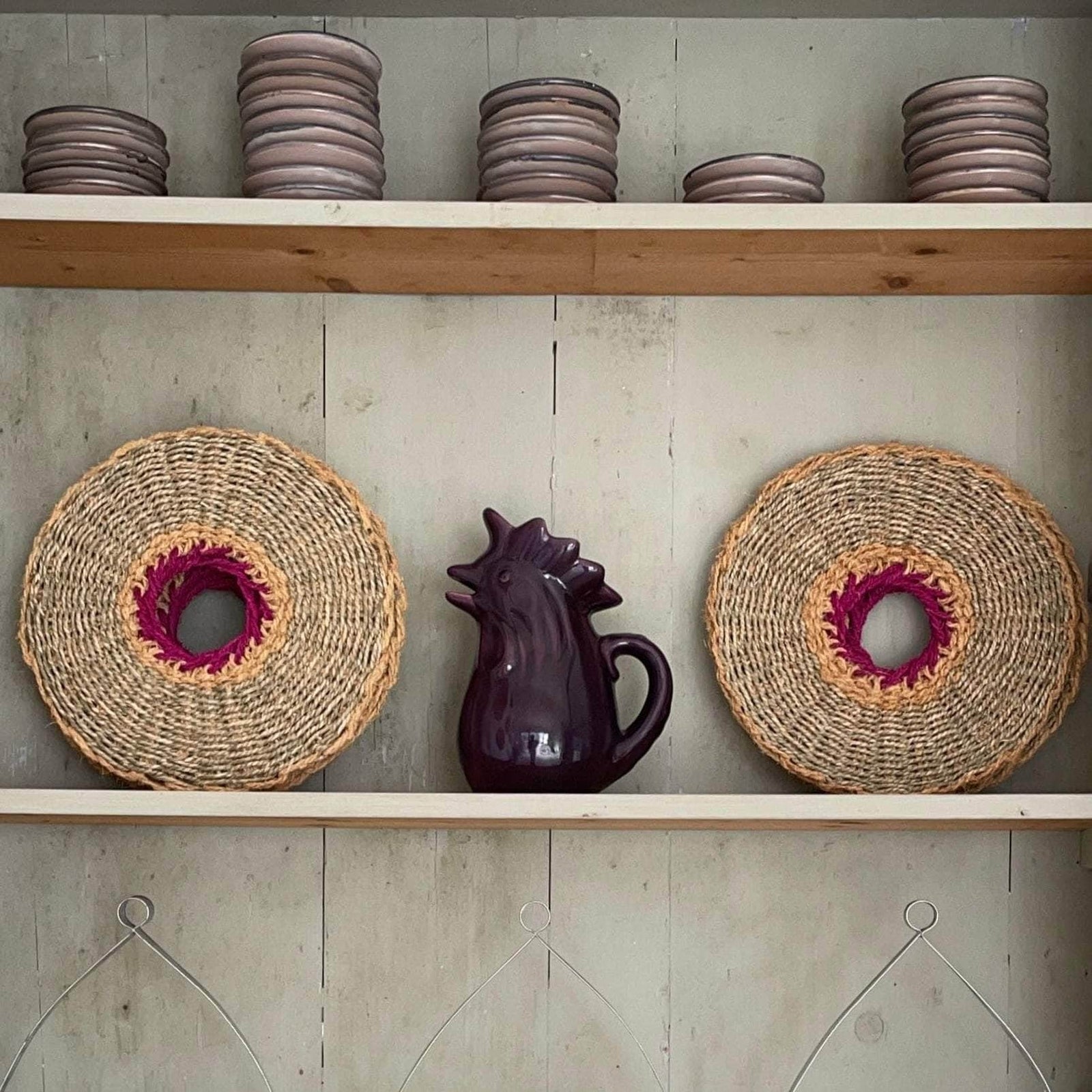 Hand-glazed Terracotta Rooster Jug