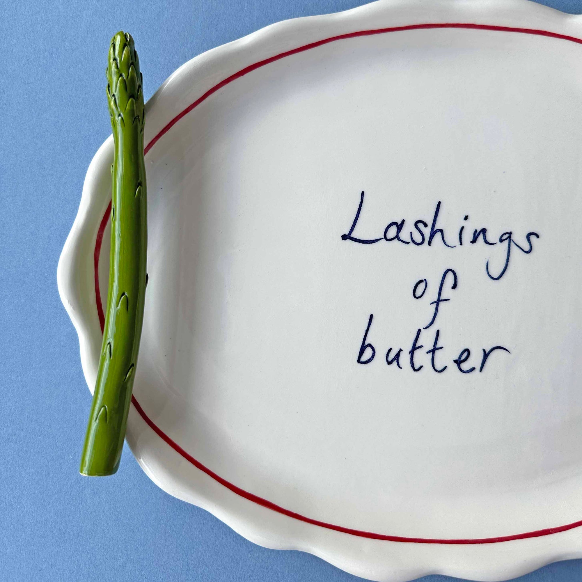 'Lashings of Butter' Asparagus Serving Platter