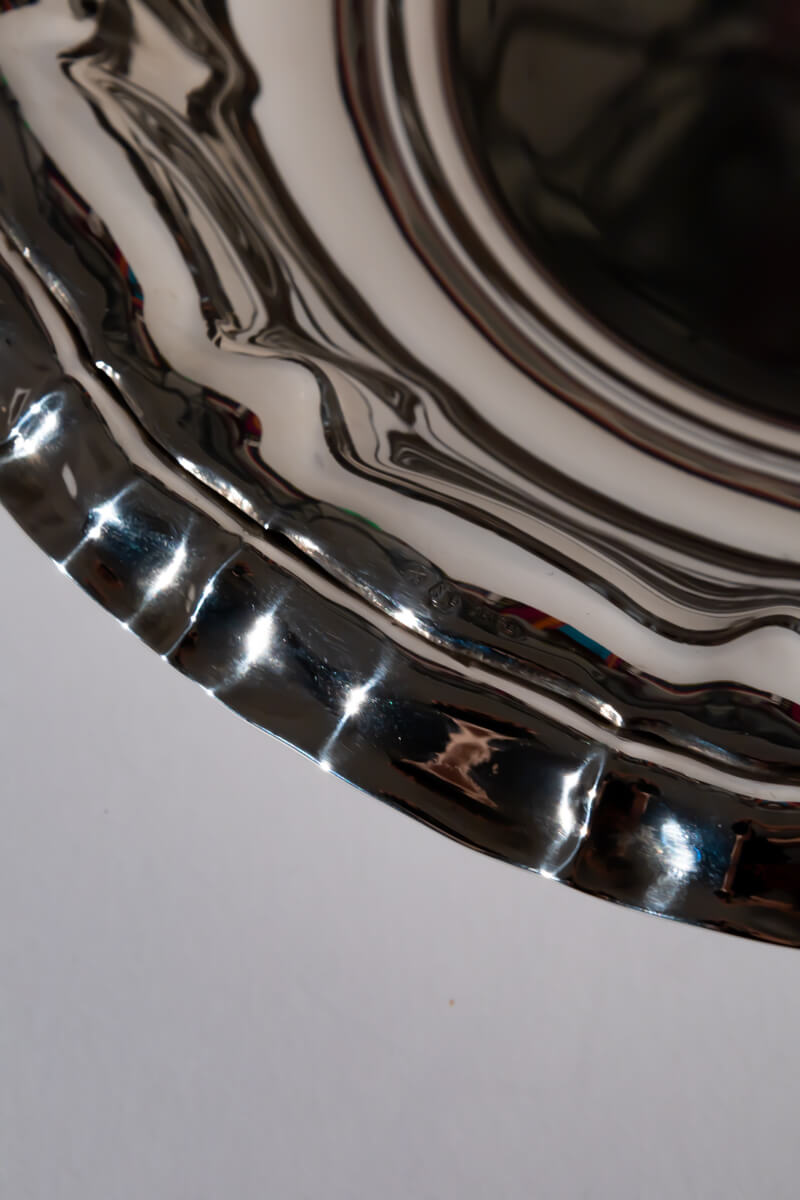 Mid-century Adorned Silver Tray