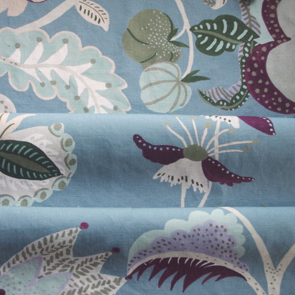 Printed Walled Garden Fabric - Blue