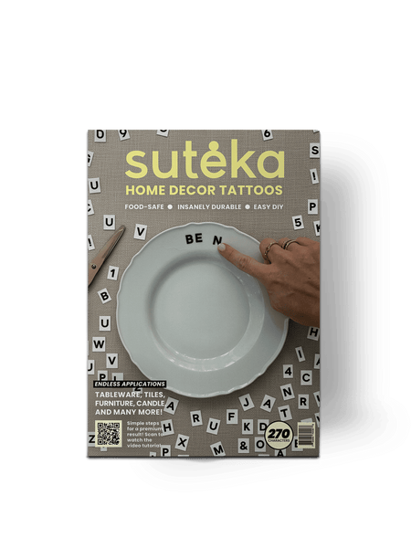 Alphabet Type DIY Plate Sticker Decoration