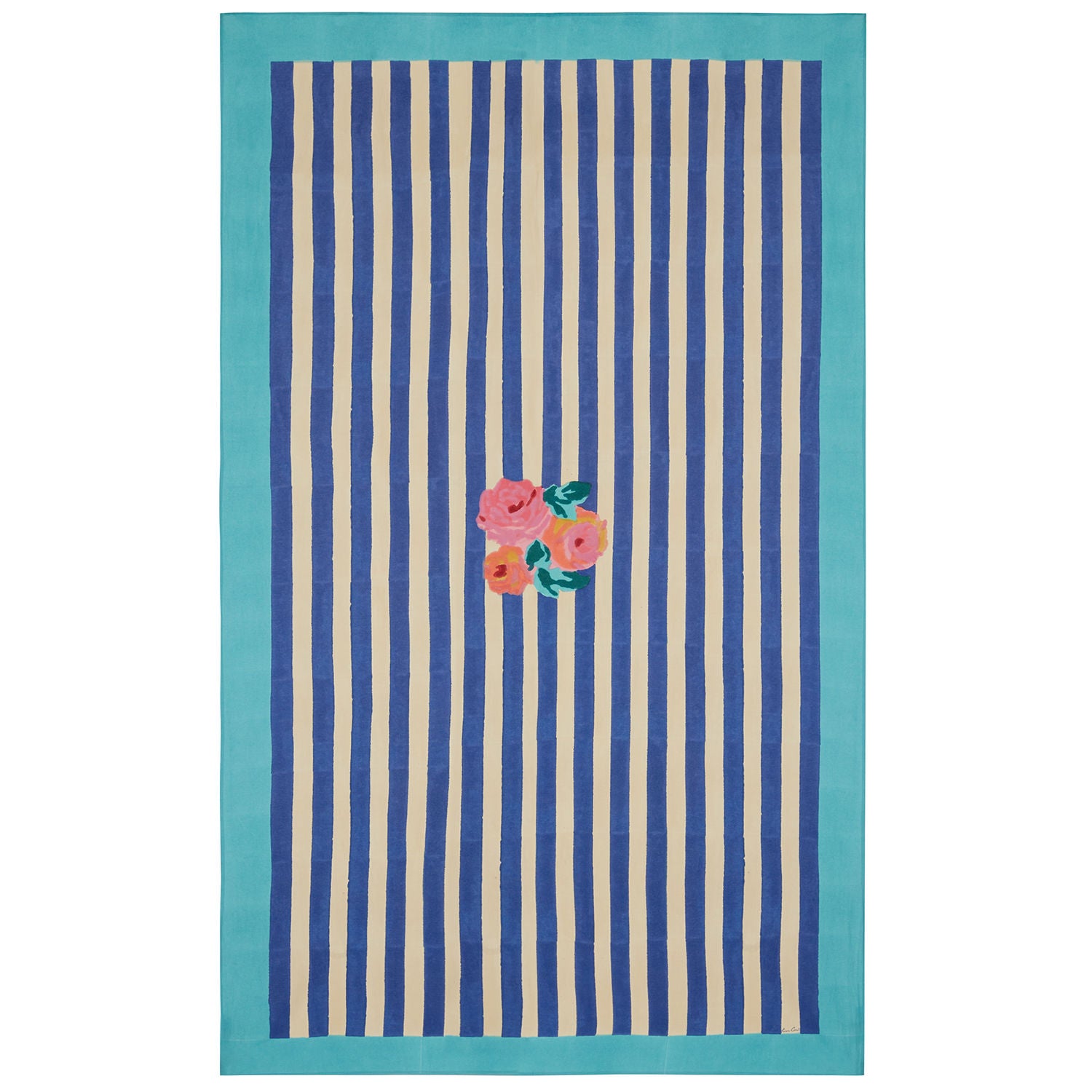 Cotton Cloth Nizam Stripes Blue Natural