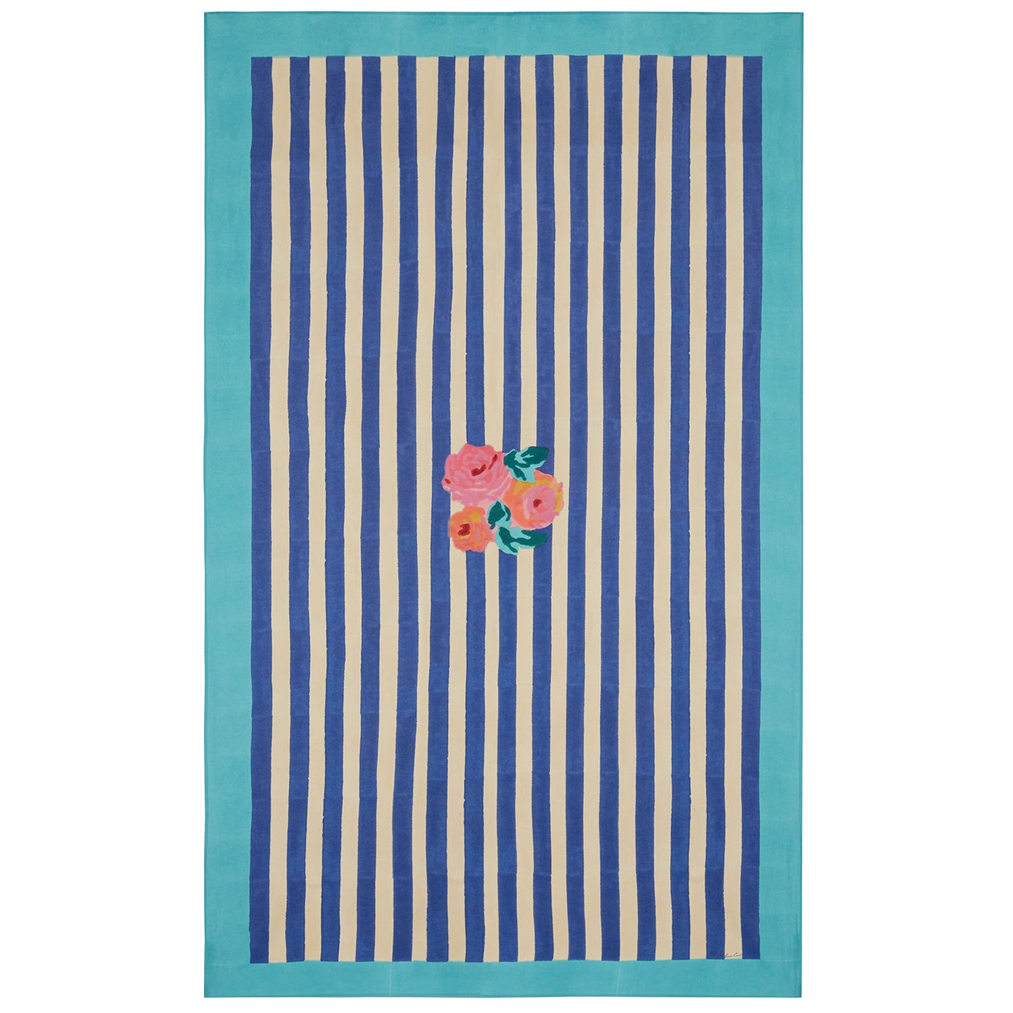 Cotton Cloth Nizam Stripes Blue Natural