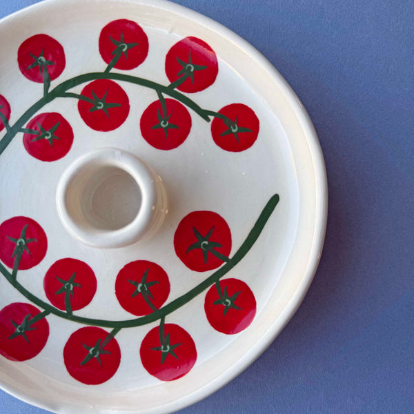 Cherry Tomato Ceramic Candle Stick Holder