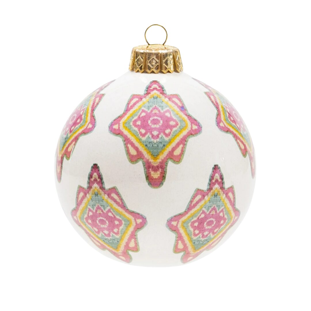 Ceramic Christmas Bauble Made in Italy - Ikat