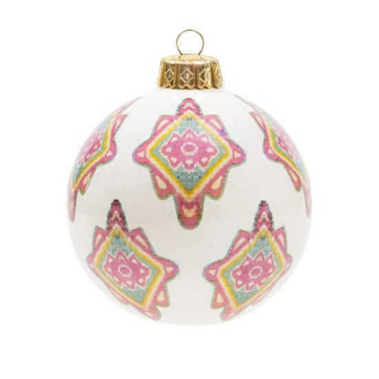 Ceramic Christmas Bauble Made in Italy - Ikat