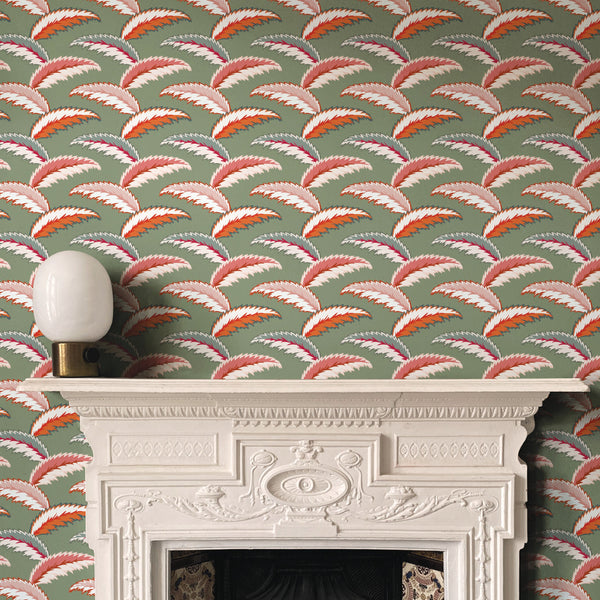 Persian Palm Wallpaper - Sage Green