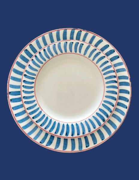 Ceramic Blue Dining Plate | Set of 12