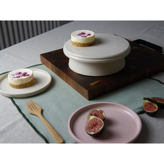 Medium Ceramic Cake Stand, Chalk
