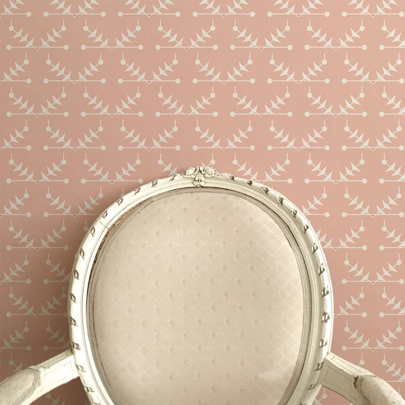 Atomic Trellis Wallpaper - Pink