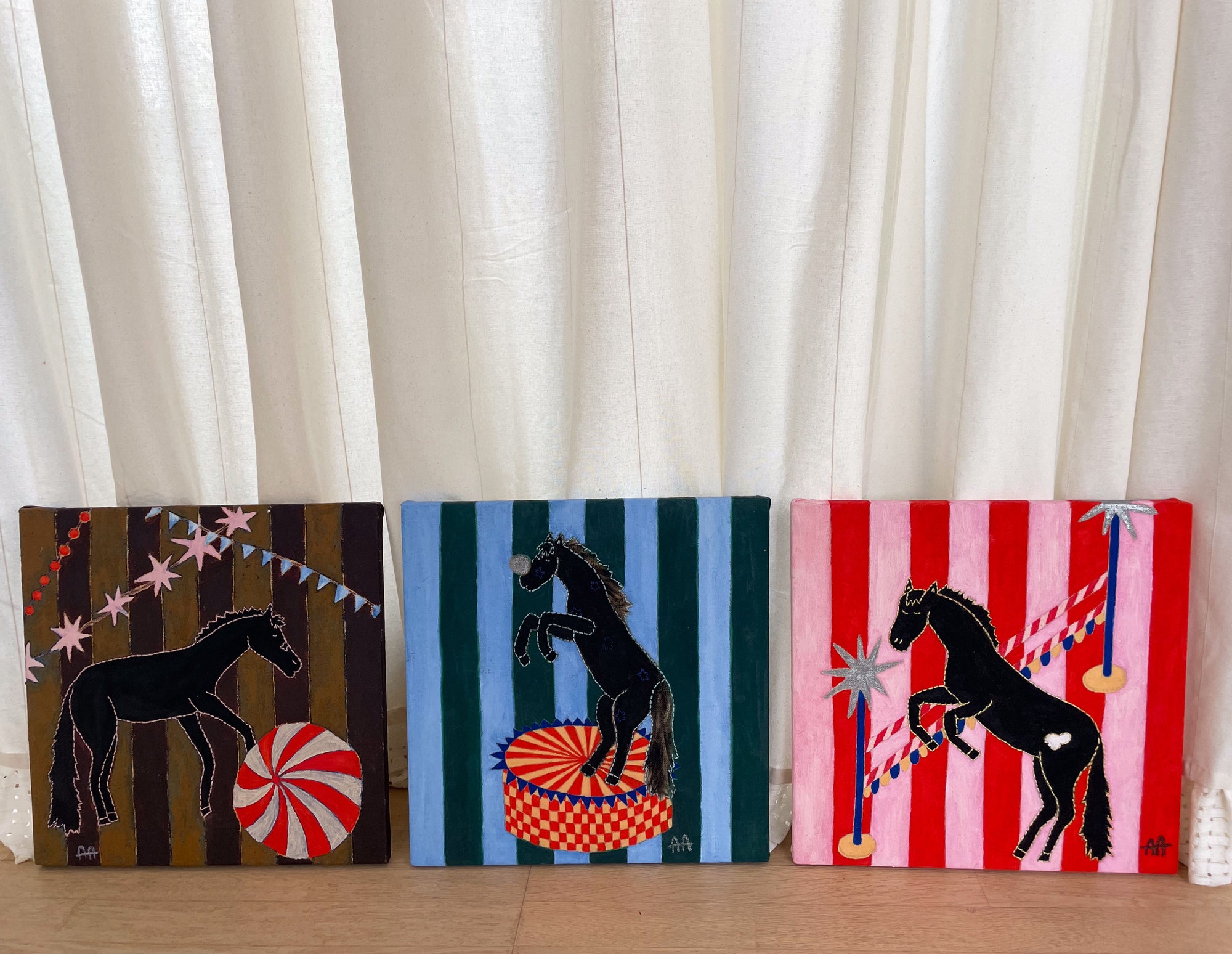 Striped Horse Three, Original Painting