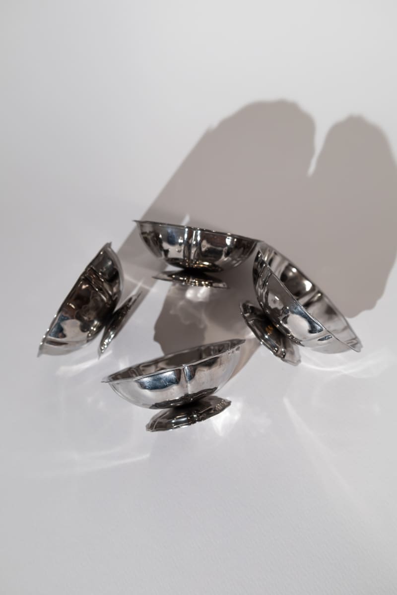 Vintage French Adorned Silver Coupes