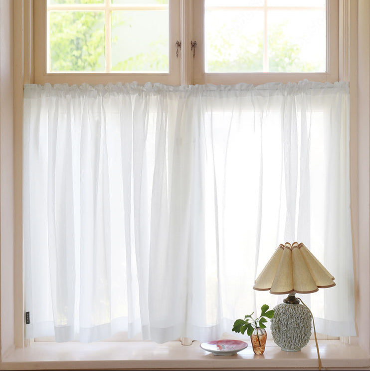 Café Curtain Grace Voile White