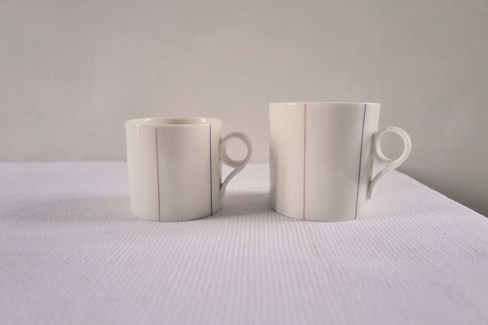 Large Mug with Tricolour Stripes - Loop Handle
