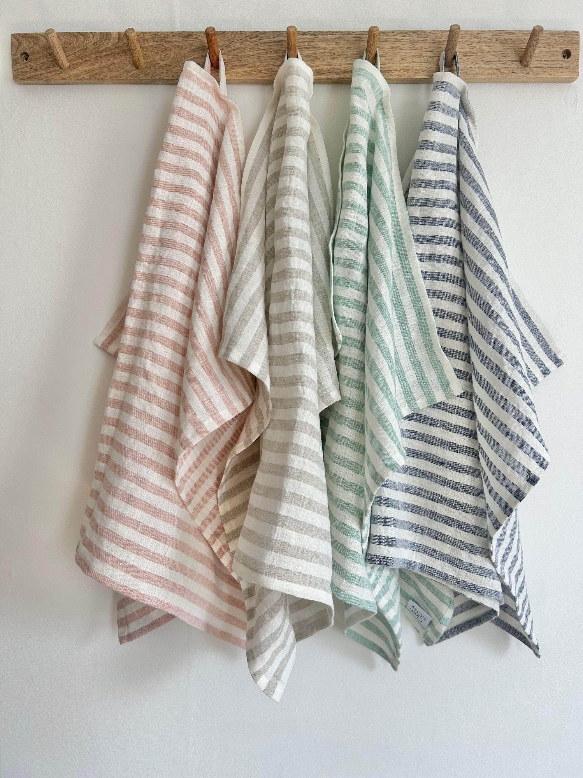 Linen Stripe Tea Towel