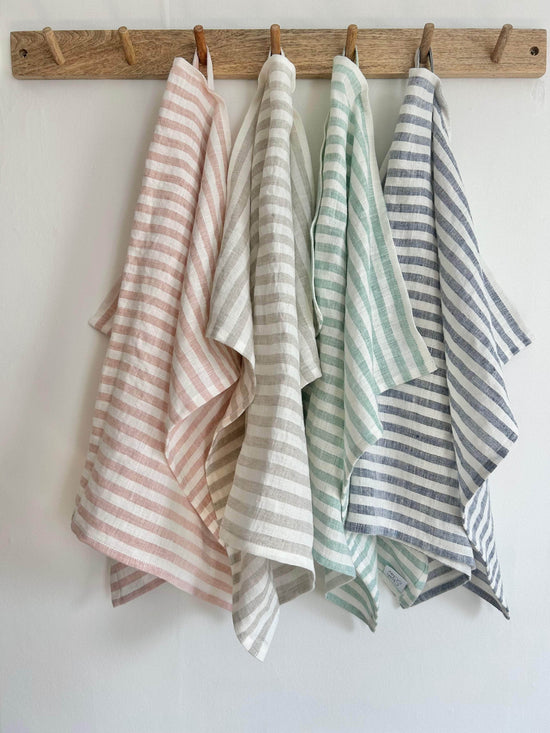 Linen Stripe Tea Towel