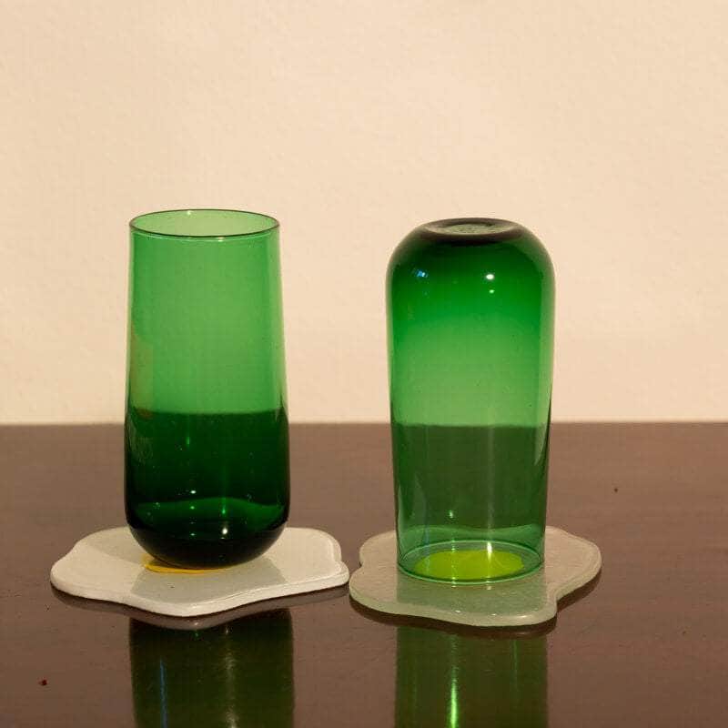 Vintage Green Tumblers Set of Four