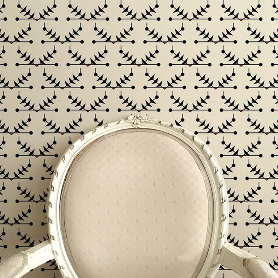 Atomic Trellis Wallpaper - Black