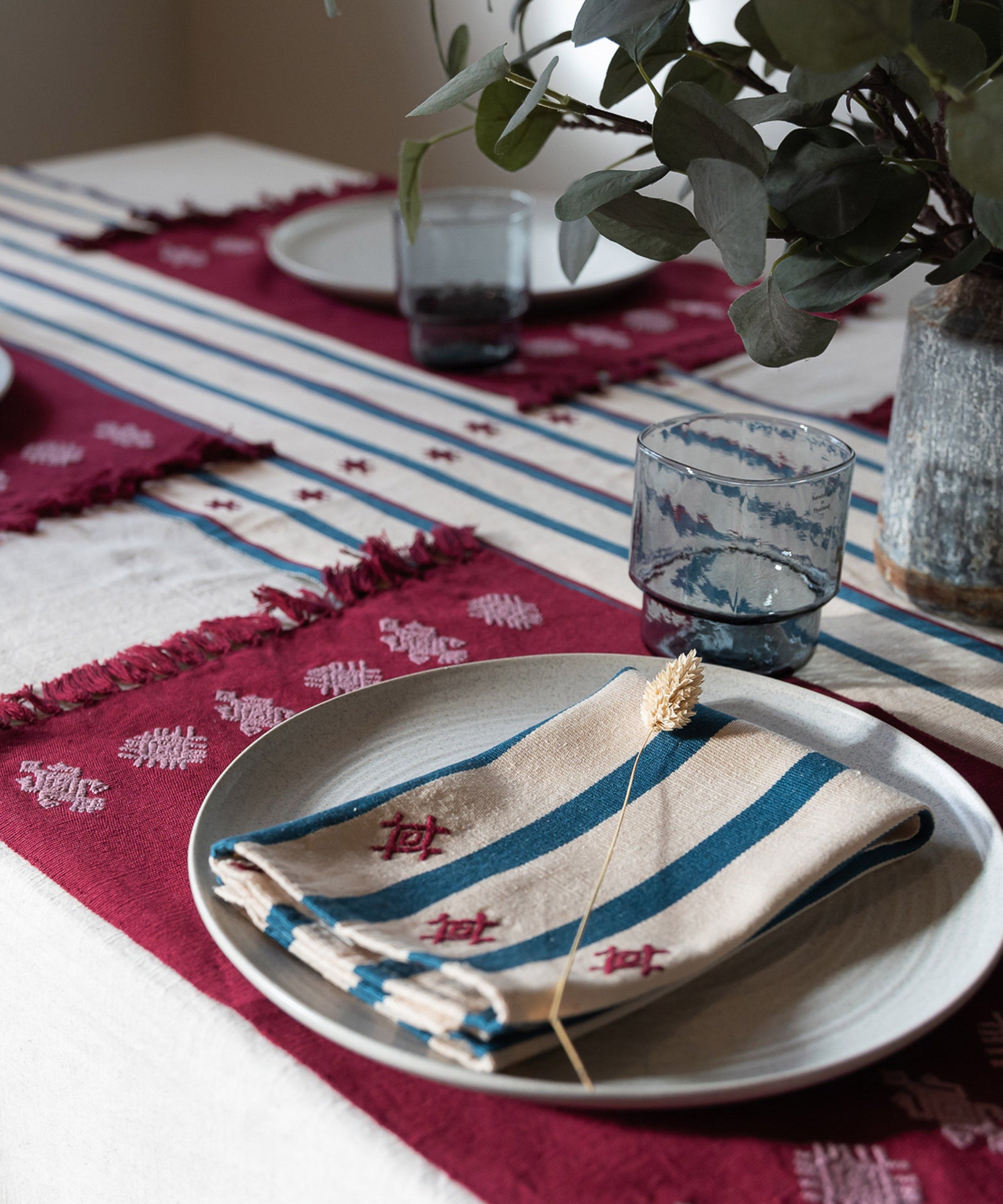 Izamna Stripe Handwoven Runner