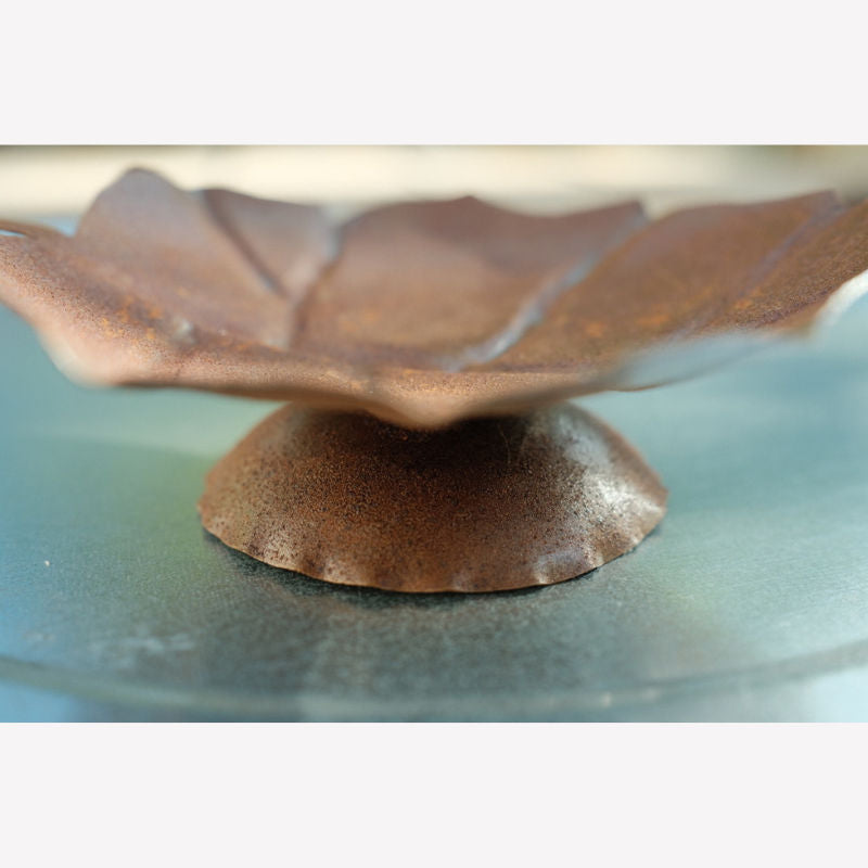 Small Hand-wrought Iron Leaf Bowl
