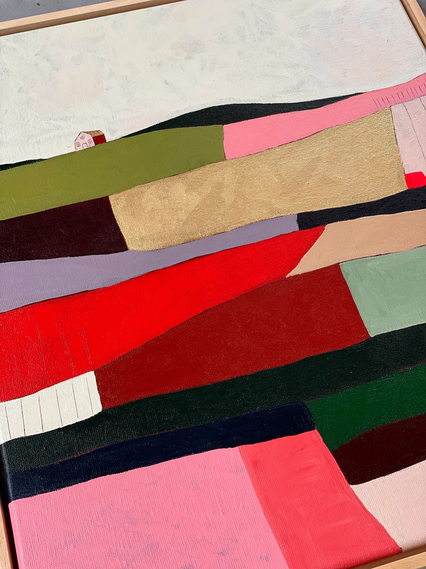 Colourful Landscape Cream Artwork