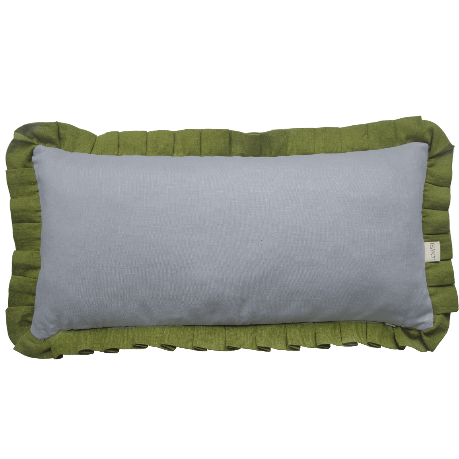 Printed Little Leaves Frill Cushion