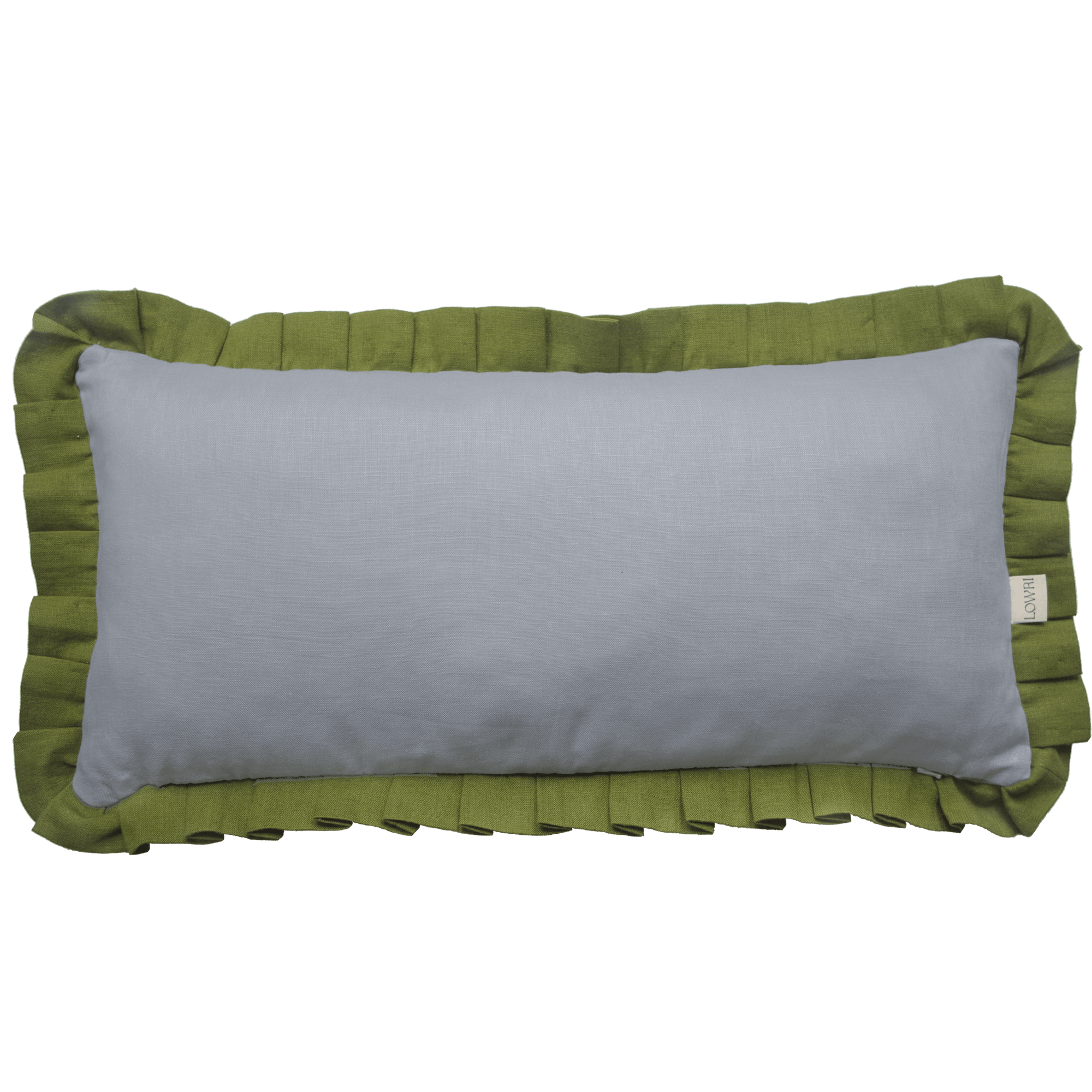 Printed Little Leaves Frill Cushion