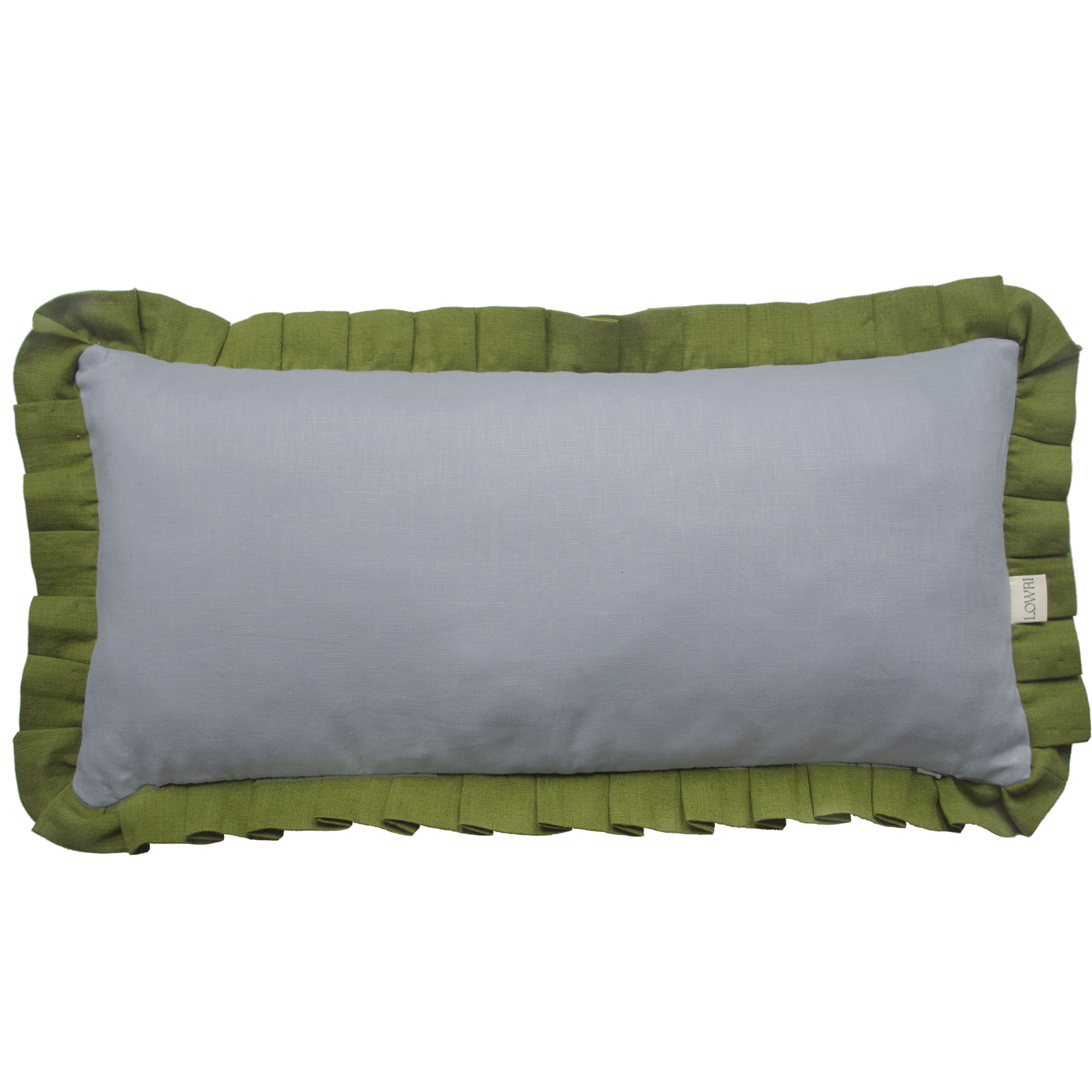Printed Little Leaves Frill Cushion