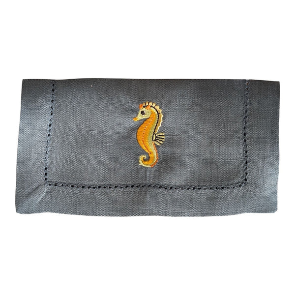 AQUARIUM - Sealife Embroidery Cocktail Napkin Set (set of 6)