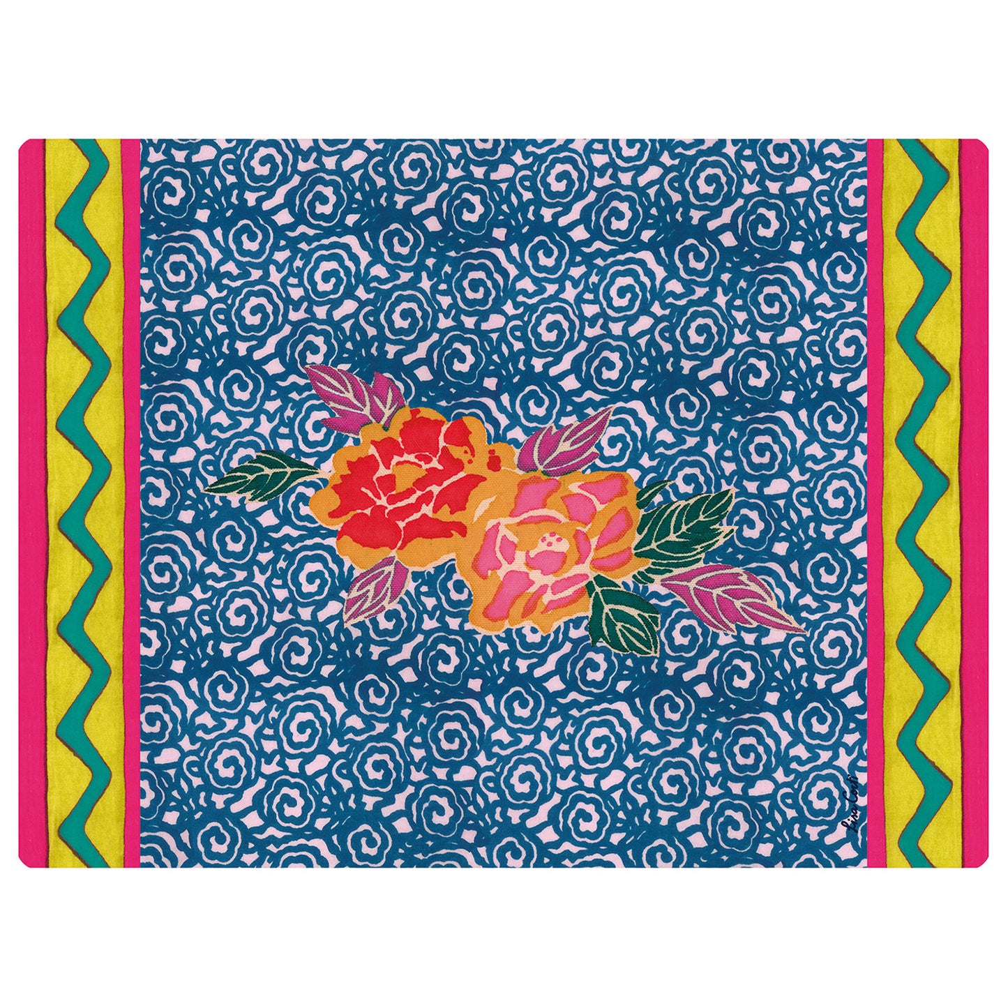 Masonite Placemat Small Spiral Royal Blue