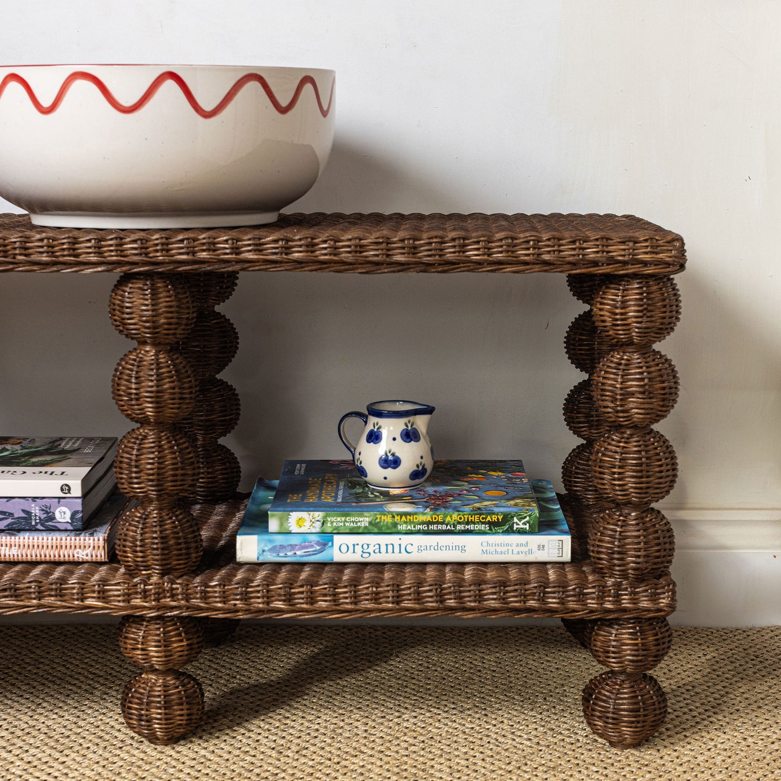 Bobbin Rattan Bench