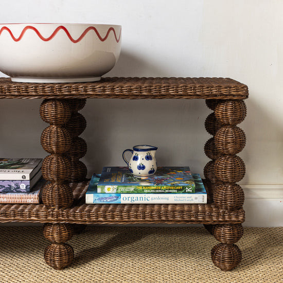 Bobbin Rattan Bench