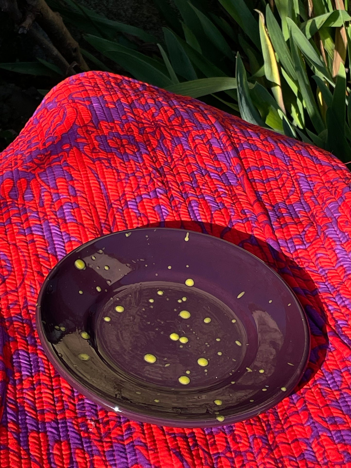Hand Splatter Terracotta Dessert Plate