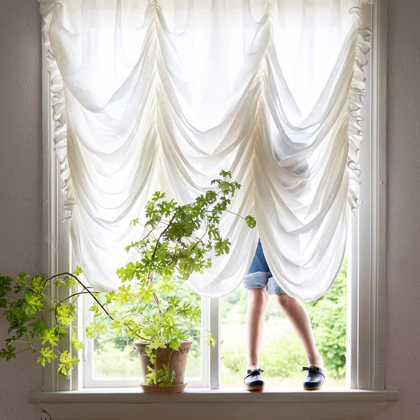 Draped Linen Curtain