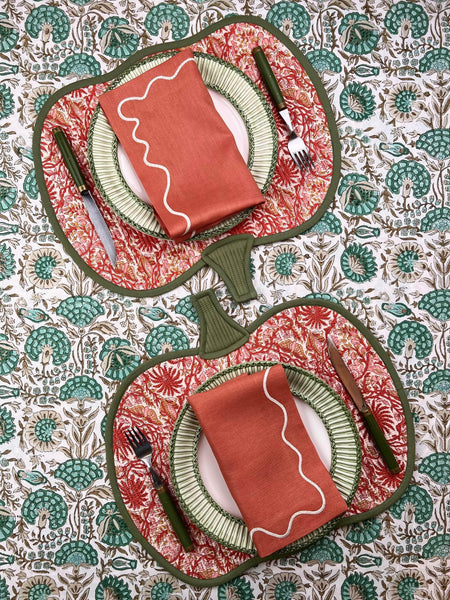 The Pumpkin Placemat - Rusts & Greens