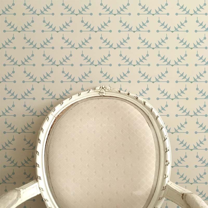 Atomic Trellis Wallpaper - Light Blue