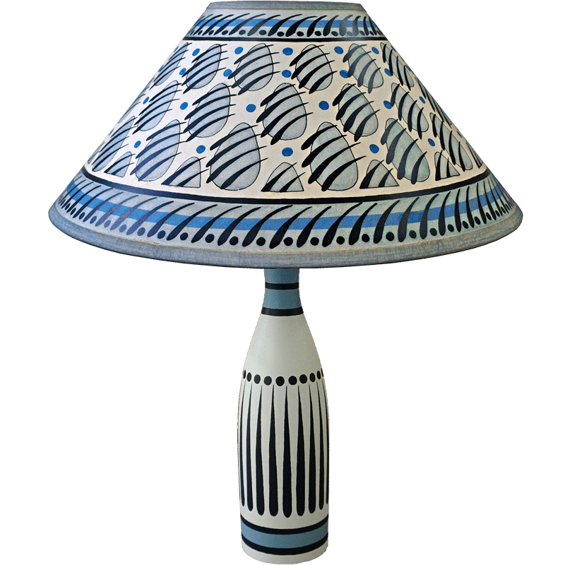 Paw Print Hand Painted 14" Lampshade in Blue